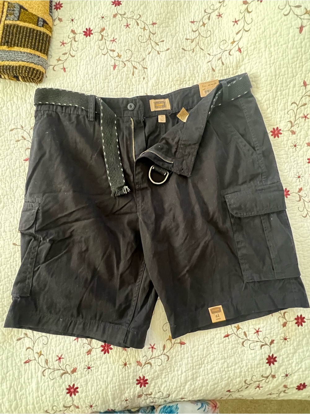 The Foundry Supply Co. Black Cargo Shorts with Utility Belt
